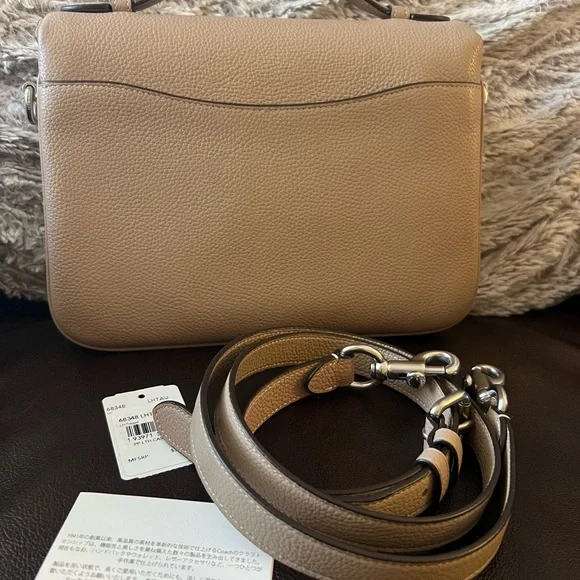 Coach Cassie in Taupe Leather Crossbody Bag - Picture 3 of 3